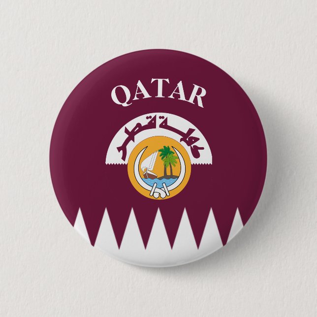 Badge Rond 5 Cm armes qatar (Devant)
