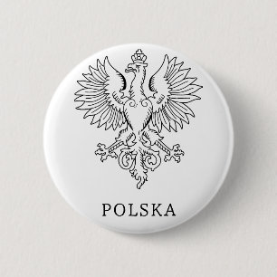 Badge Rond 5 Cm Armoiries contemporaines de l'Aigle Blanc de la Po