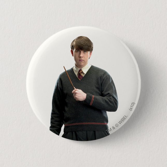Badge Rond 5 Cm Armoiries croisées Neville Longbottom (Devant)