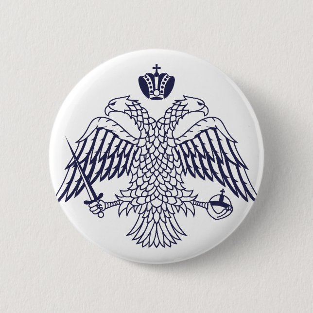 Badge Rond 5 Cm Armoiries de Byzance  (Devant)
