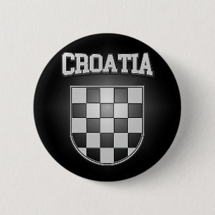 Badge Rond 5 Cm Armoiries de Croatie