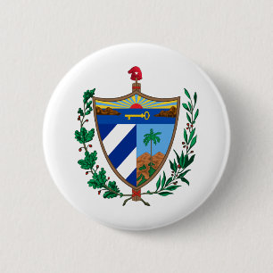 Badge Rond 5 Cm Armoiries de Cuba symbole emblème drapeau du pays