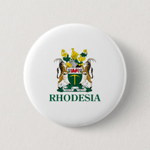 Badge Rond 5 Cm Armoiries de la Rhodésie Zimbabwe Drôle Afrique du