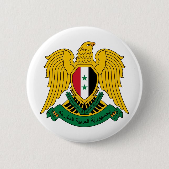 Badge Rond 5 Cm armoiries de la syrie (Devant)