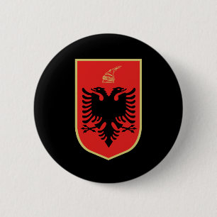 Badge Rond 5 Cm Armoiries de l'Albanie