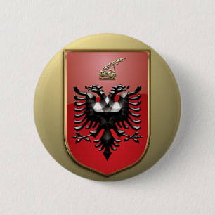 Badge Rond 5 Cm Armoiries de l'Albanie