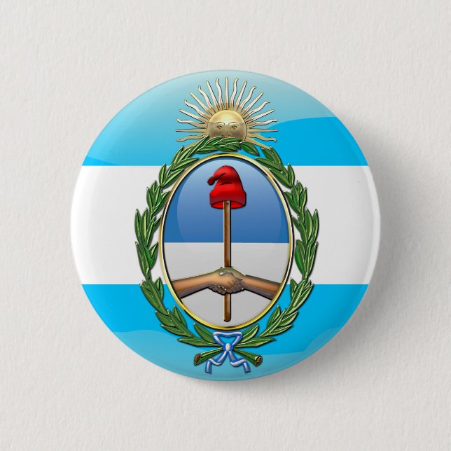 Badge Rond 5 Cm Armoiries de l'Argentine (Devant)