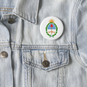 Badge Rond 5 Cm Armoiries de l'Argentine pays symbole emblème drap