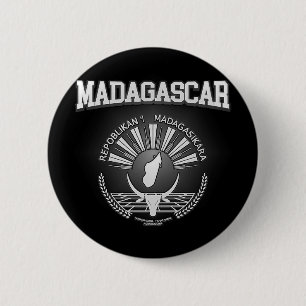 Badge Rond 5 Cm Armoiries de Madagascar