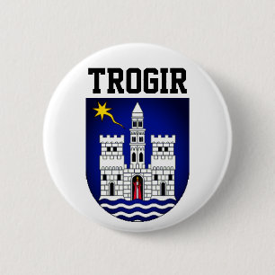 Badge Rond 5 Cm Armoiries de Trogir, Croatie