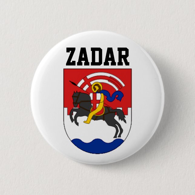 Badge Rond 5 Cm Armoiries de Zadar (Croatie) (Devant)