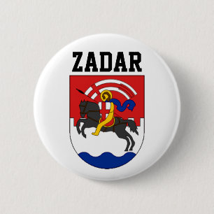 Badge Rond 5 Cm Armoiries de Zadar (Croatie)