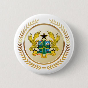 Badge Rond 5 Cm Armoiries du Ghana