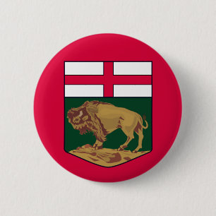 Badge Rond 5 Cm Armoiries du Manitoba - CANADA