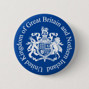 Badge Rond 5 Cm Armoiries du Royaume-Uni