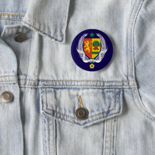 Badge Rond 5 Cm Armoiries du Sénégal symbole emblème drapeau
