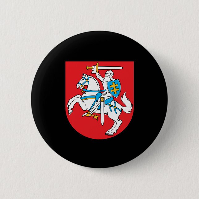 Badge Rond 5 Cm Armoiries lituaniennes (Devant)
