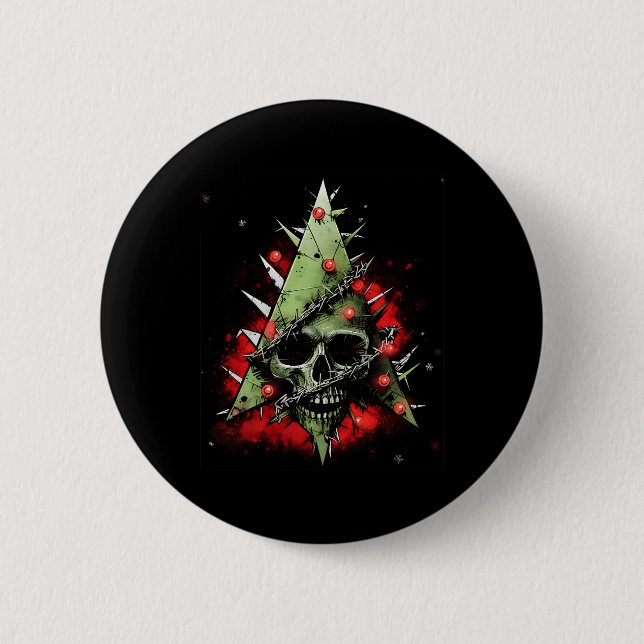Badge Rond 5 Cm Armoniser les contrastes : sapin de Noël rencontre (Devant)