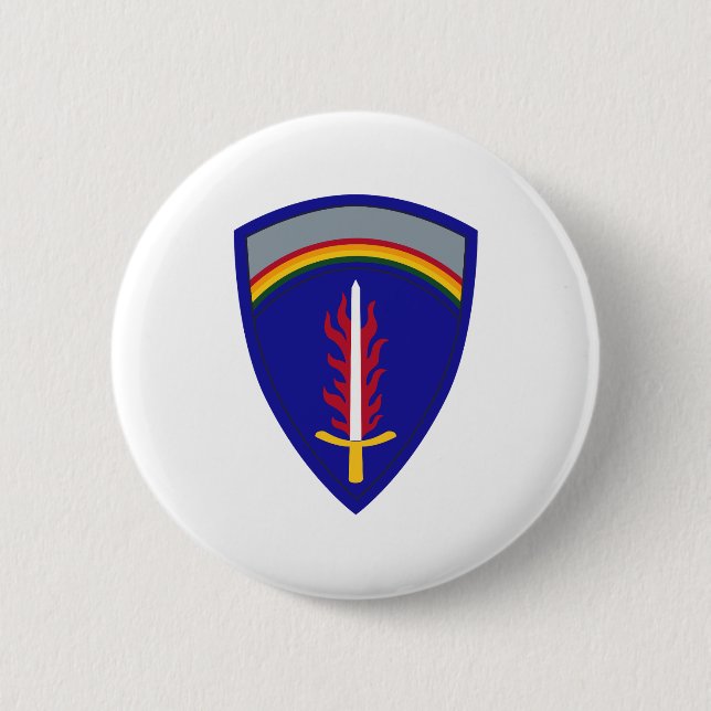 Badge Rond 5 Cm Army Europe USAREUR (Devant)
