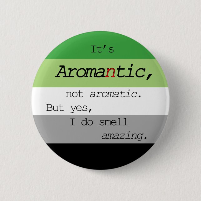 Badge Rond 5 Cm Aromantic/Pin aromatique (Devant)