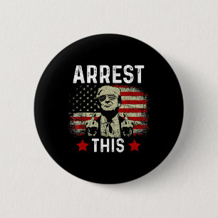 Badge Rond 5 Cm Arrestation de Trump 2024 Condamné Felon Trump Arr