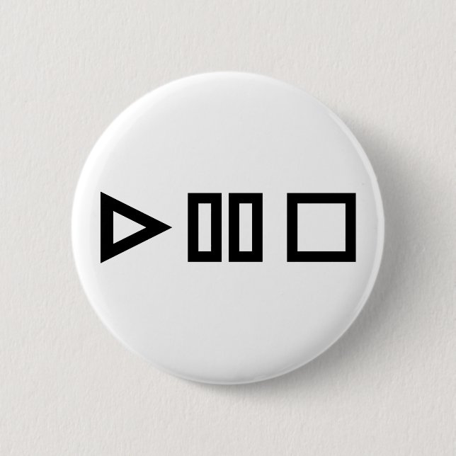 Badge Rond 5 Cm Arrêt de pause de jeu (Devant)