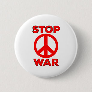 Badge Rond 5 Cm Arrêter la guerre