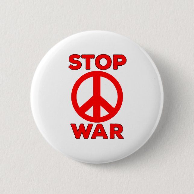 Badge Rond 5 Cm Arrêter la guerre (Devant)