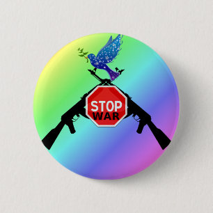 Badge Rond 5 Cm Arrêter la guerre