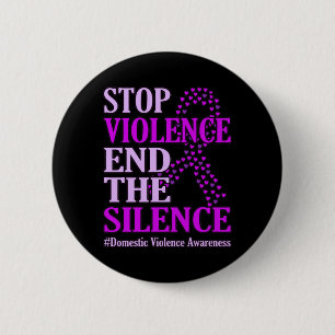 Badge Rond 5 Cm Arrêter la violence et soutenir la violence domes