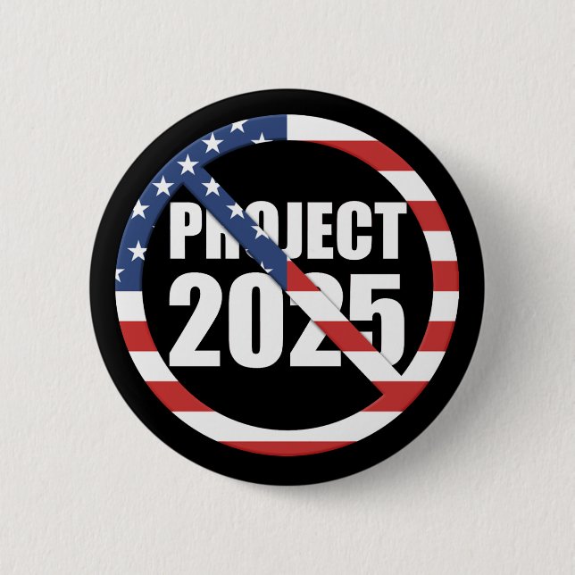 Badge Rond 5 Cm Arrêter le projet 2025 (Devant)