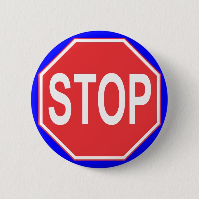 BADGE ROND 5 CM ARRÊTER LE SIGNE (Devant)