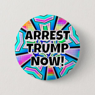Badge Rond 5 Cm ARRÊTER TRUMP MAINTENANT ! (vous pouvez modifier l