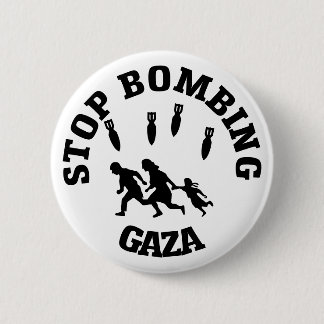 Badge Rond 5 Cm Arrêtez de bombarder Gaza