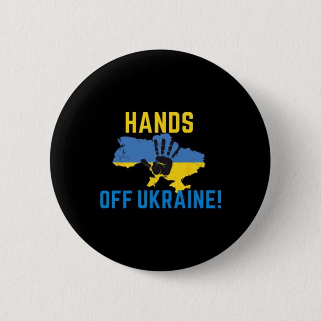Badge Rond 5 Cm Arrêtez de nuire à l'Ukraine  (Devant)