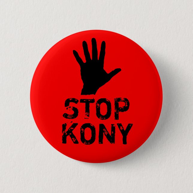 Badge Rond 5 Cm Arrêtez Kony (Devant)