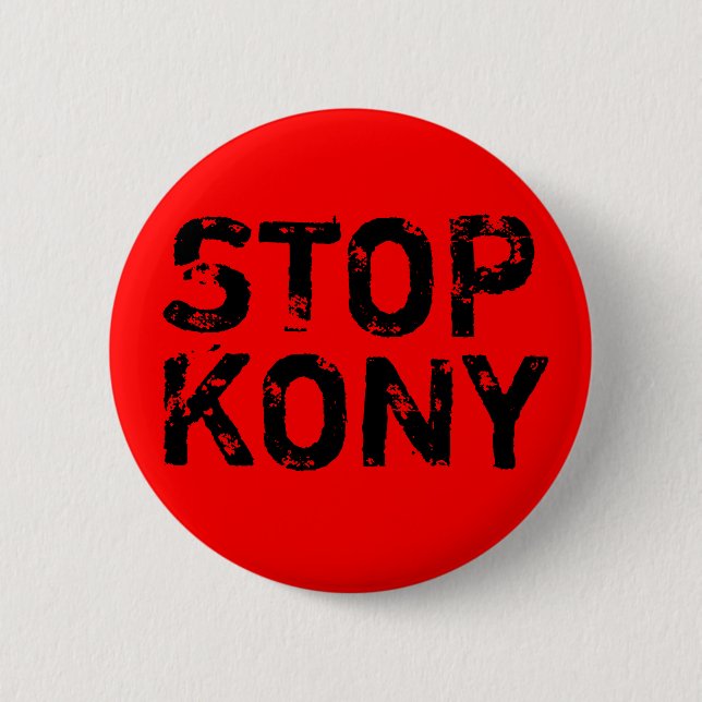 Badge Rond 5 Cm Arrêtez Kony (Devant)