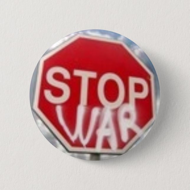 Badge Rond 5 Cm Arrêtez la guerre (Devant)