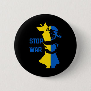 Badge Rond 5 Cm Arrêtez La Guerre En Ukraine Arrêtez Le Bombardeme