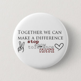 Badge Rond 5 Cm Arrêtez la haine