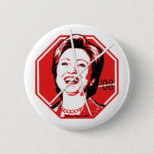 Badge Rond 5 Cm Arrêtez le bouton de Hillary Anti-Hillary