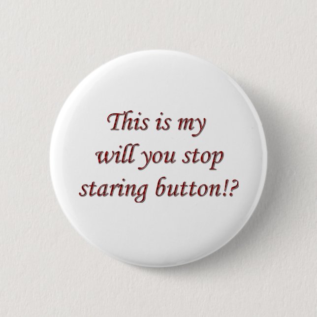 Badge Rond 5 Cm Arrêtez le bouton de regarder (Devant)