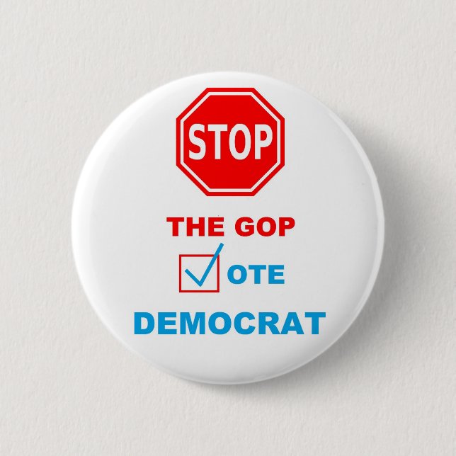 BADGE ROND 5 CM ARRÊTEZ LE GOP - BOUTON (Devant)