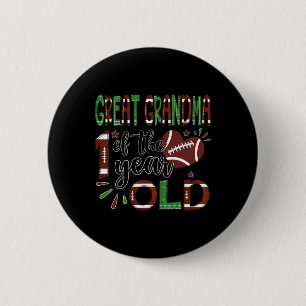Badge Rond 5 Cm Arrière-grand-mère du football de 1 an 1re année