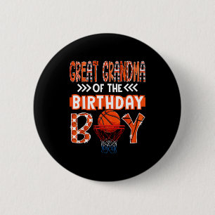 Badge Rond 5 Cm Arrière-grand-mère du garçon fêté amateur de baske