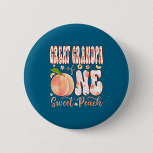 Badge Rond 5 Cm Arrière-grand-père d'une douce pêche pour la fête 