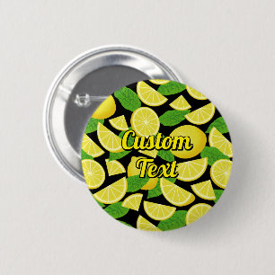 Badge Rond 5 Cm Arrière - plan citron