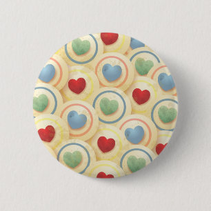Badge Rond 5 Cm Arrière - plan de coeur
