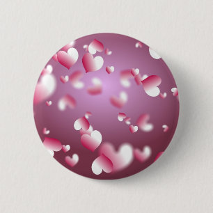 Badge Rond 5 Cm Arrière - plan de coeurs