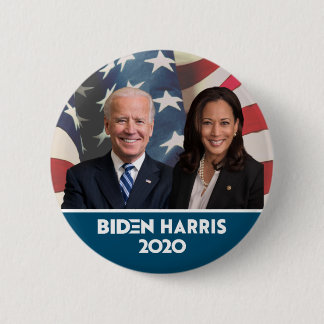 Badge Rond 5 Cm Arrière - plan du drapeau Joe Biden Kamala Harris 